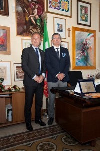 Il Sindaco di Noto Corrado Bonfanti e il Sindaco di Genzano di Roma Flavio Gabbarini