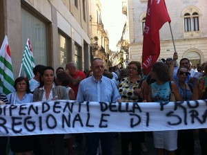 la protesta dei dipendenti Ap