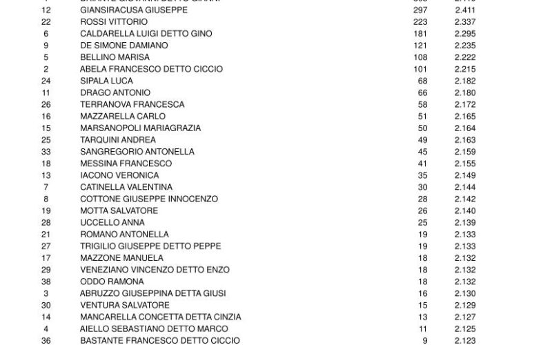 Amministrative 2013: Riepilogo voti Consiglio Comunale, suddivisi per lista