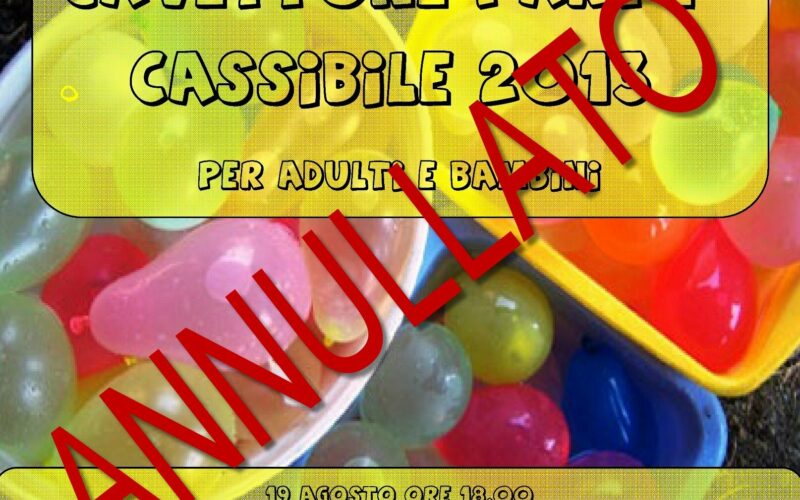 Cassibile: Annullato il Gavettone Party