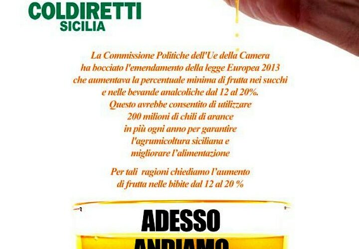 “Adesso andiamo al succo”, mobilitazione Coldiretti Siracusa
