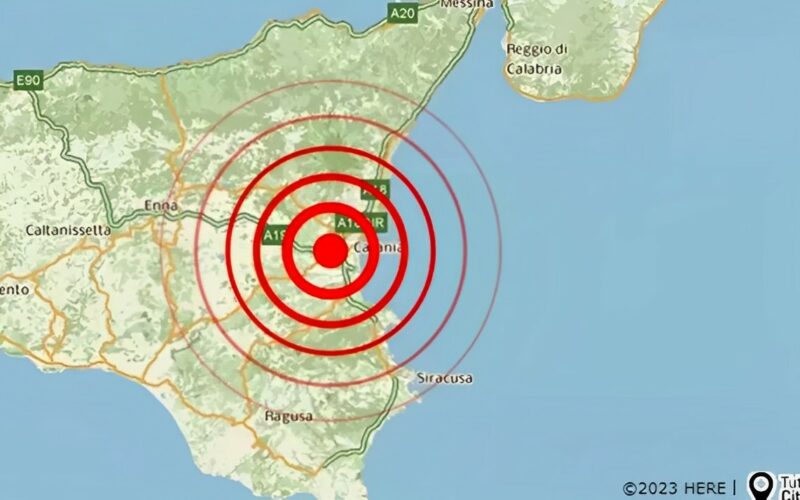 Forte scossa di terremoto a Catania sisma magnitudo di 4.4