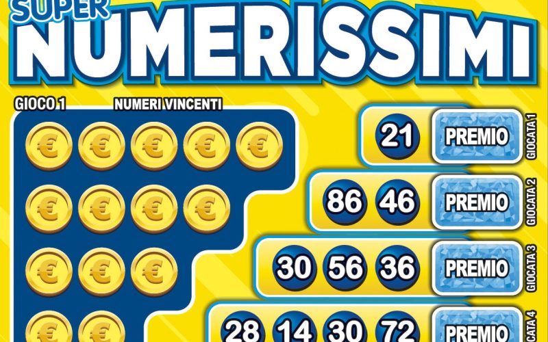 La fortuna bacia la Sicilia, vinti 100mila euro a Floridia con un Gratta e Vinci “Super Numerissimi”
